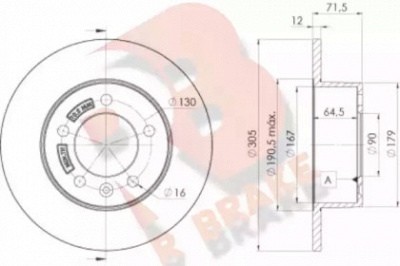 R BRAKE 78rbd28767 -  Тормозной диск